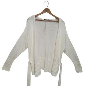 Boohoo Plus Wrap Detail Peplum Cardigan Ivory US 20 New With Defects